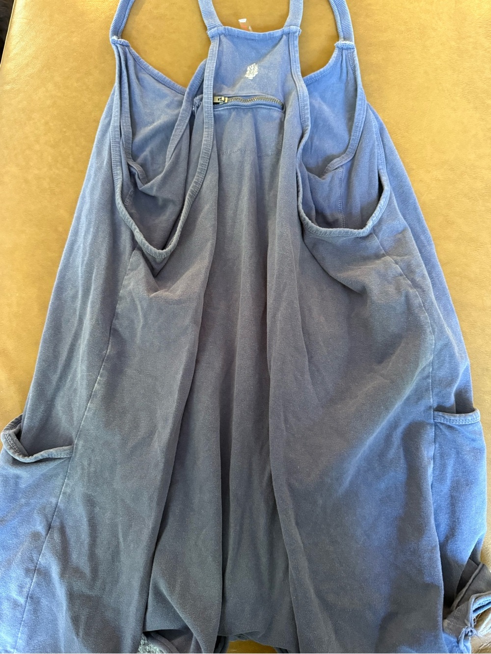 Free People Blue Washed Jumpsuit